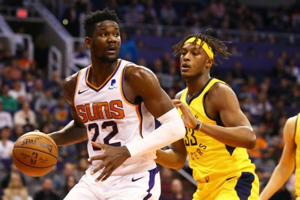  艾顿22+20太阳碾压开拓者禁区  